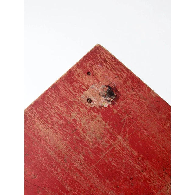 Antique Red Folding Table For Sale - Image 6 of 11