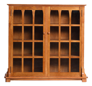 Mission Solid Oak Double Door Bookcase - Michael's Cherry
