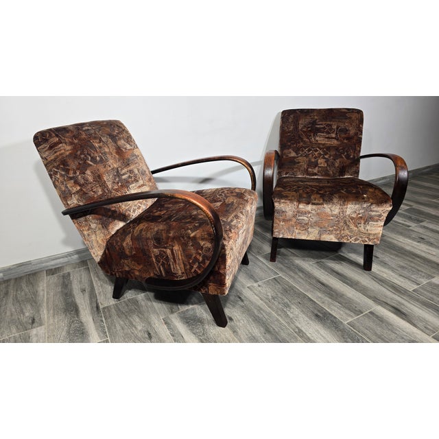 Vintage Armchairs from Jindrich Halabala, 1940s, Set of 2 For Sale - Image 6 of 13