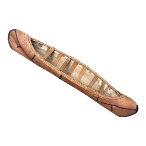 Large Birch Bark Model Canoe 1940 Vintage