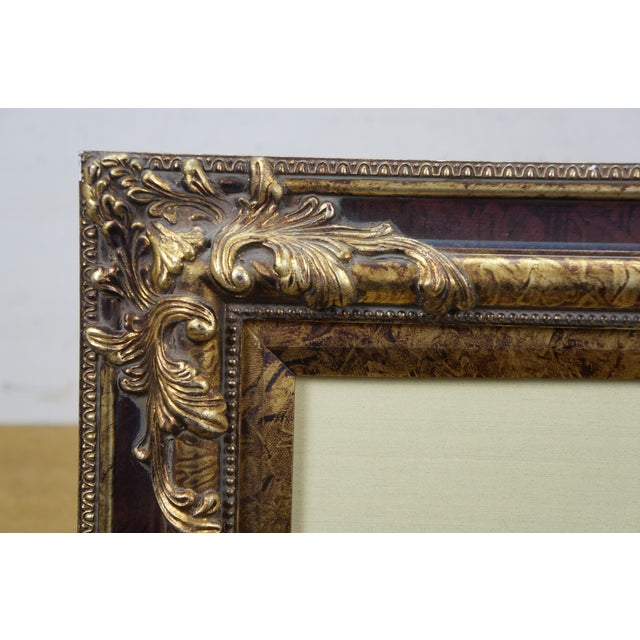 Antique French Victorian Salon De 1877 Carrier Belleuse Portrait Etching 27" For Sale - Image 6 of 14