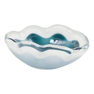 Organic Coquille Bowl in Layered Art Glass by Paul Kedelv for Flygfors, 1957 For Sale