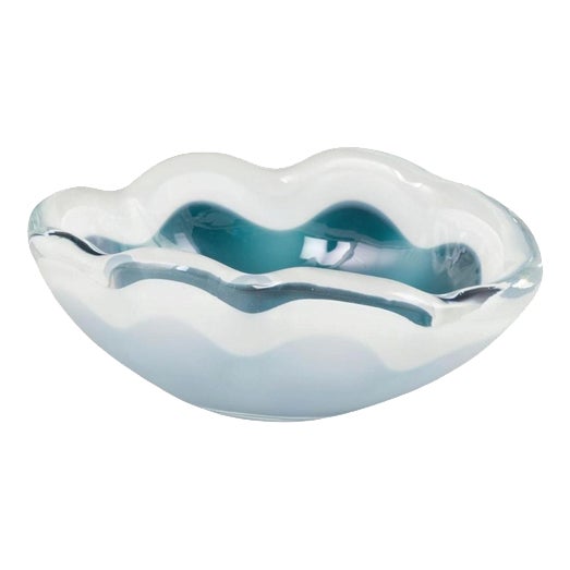 Organic Coquille Bowl in Layered Art Glass by Paul Kedelv for Flygfors, 1957 For Sale