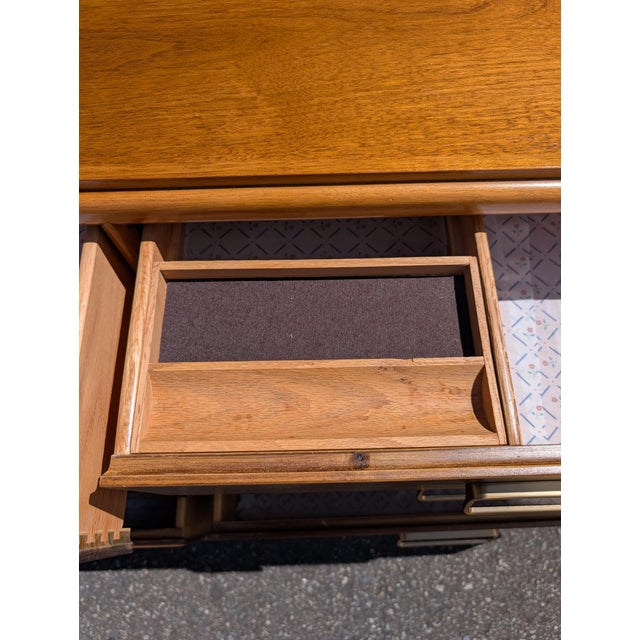 Drexel Cascade Mid Century Modern Walnut Finish 6 Drawer Dresser W/ Original Mirror For Sale - Image 9 of 18