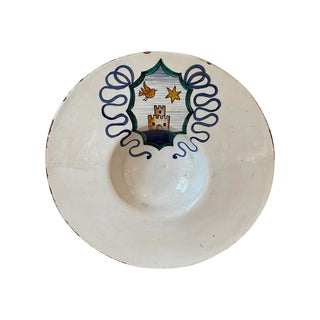 Vintage Deruta Italian Hand Painted Wall Plate/Bowl For Sale