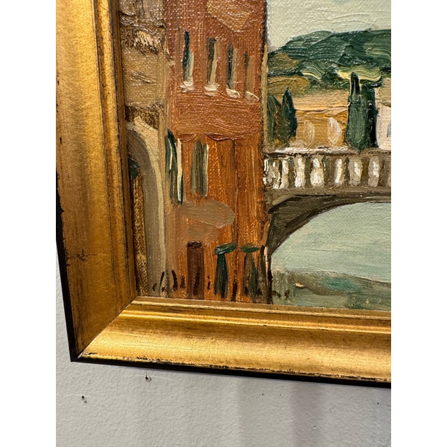 Late 20th Century 20th Century Oil Painting Venice For Sale - Image 5 of 6