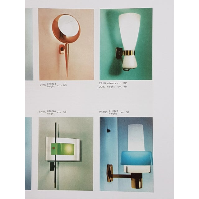 Large Brass and Glass Sconce by Bruno Gatta for Stilnovo, 1959 For Sale - Image 11 of 12
