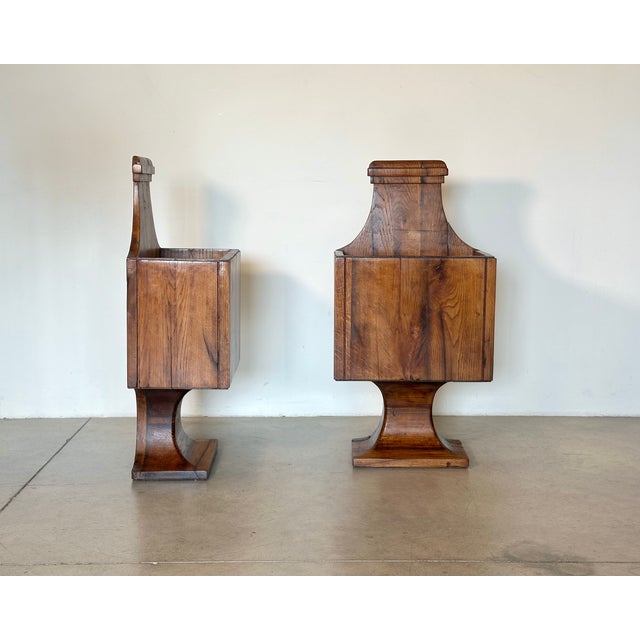 Rustic Oak Planters, 1960s, Set of 2 For Sale - Image 4 of 14