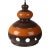 Orange and Brown Ceramic Pendant Lamp For Sale - Image 4 of 8