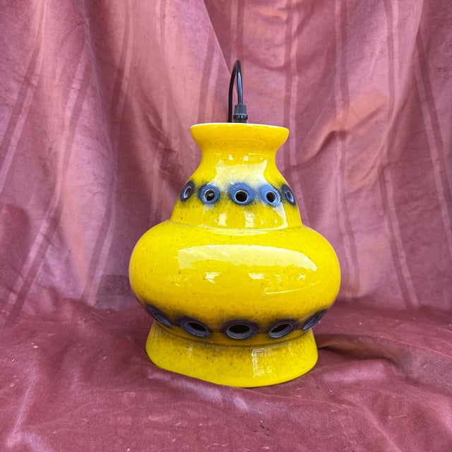 Vintage Yellow Ceramic Pendant Light, 1970s For Sale - Image 17 of 17