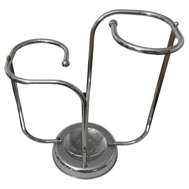 Art Deco Chrome Umbrella Stand in Tubular Steel and Chrome-Plated, Belgium, 1930 For Sale - Image 13 of 13