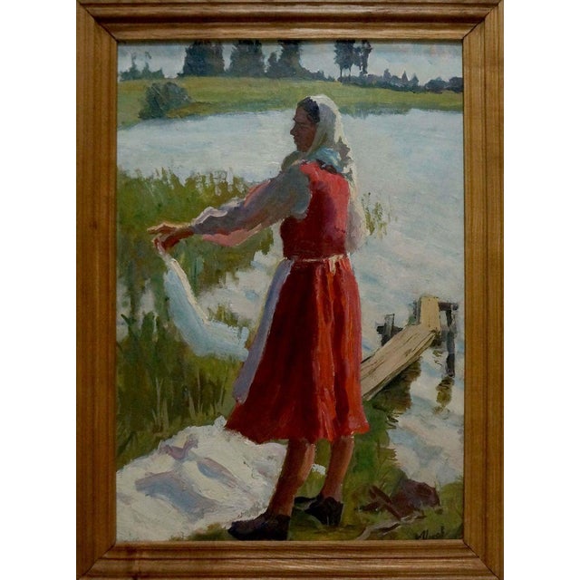 Oil Painting Washing Chakov | Chairish