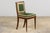 1930s French Art Deco Mahogany Dining Chairs in Olive Green Velvet - Set of 6 For Sale - Image 11 of 18