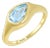 Kai Gloria 1.50ctw Pear Natural Aquamarine Ring Size 6 in 14k Yellow Gold For Sale