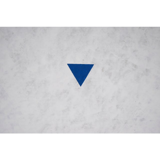 Red Over White Original Geometric Art in Oil by Robert Wilham Hends For Sale - Image 4 of 5