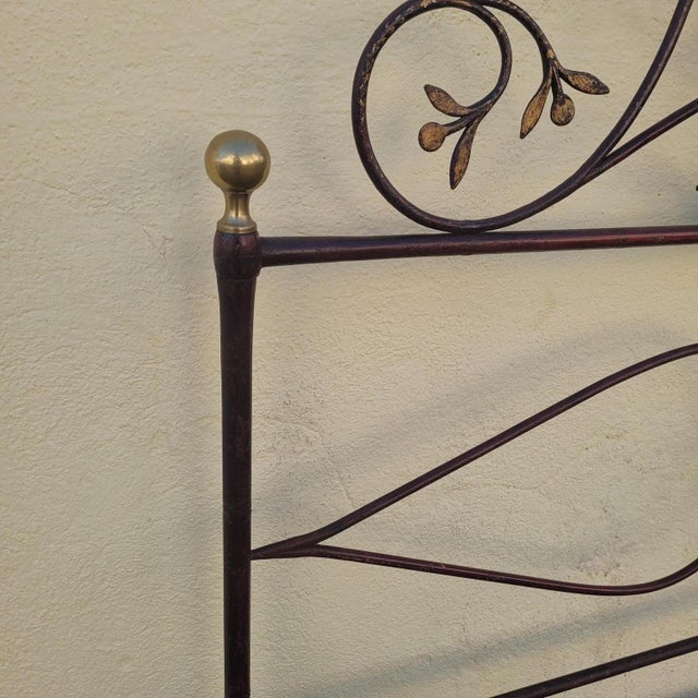 19th Century Genoese Bed in Painted Iron, 1800s For Sale - Image 5 of 18