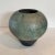 Mid-Century Hand Thrown Raku Pottery Vase in Bulbous Form in Shades of Turquoise and Rust For Sale - Image 4 of 9