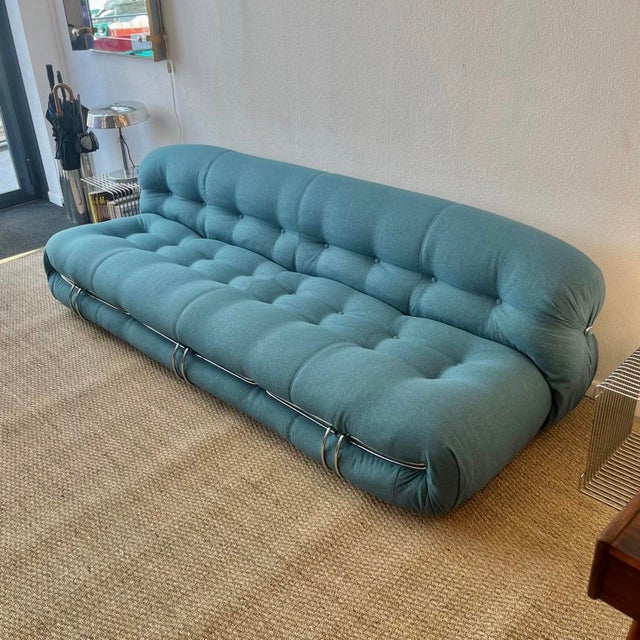 Three Seater Soriana Sofa by Afra and Tobia Scarpa for Cassina, Italy, 1969 For Sale - Image 9 of 12
