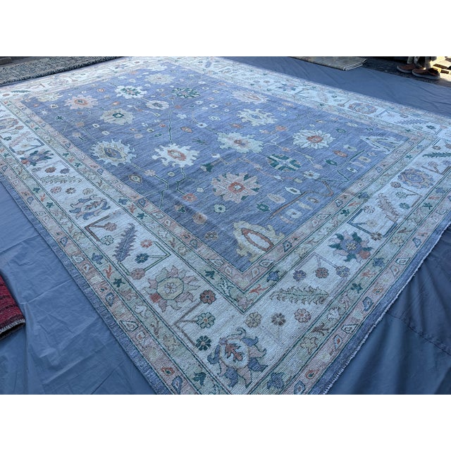 2000 - 2009 10x14 Oushak Design Large Area Rug For Sale - Image 5 of 9