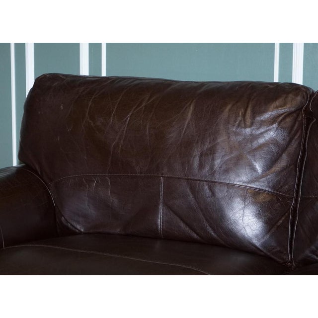 Vintage Brown 3-Seater Sofa For Sale - Image 9 of 13