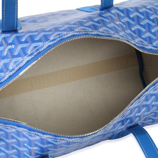 Blue Sky Blue Goyardine Barrel 40 Sports Bag For Sale - Image 8 of 9