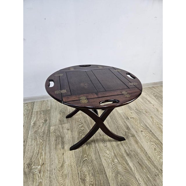 Purple Vintage Mahogany Table, England, 1970s For Sale - Image 8 of 11