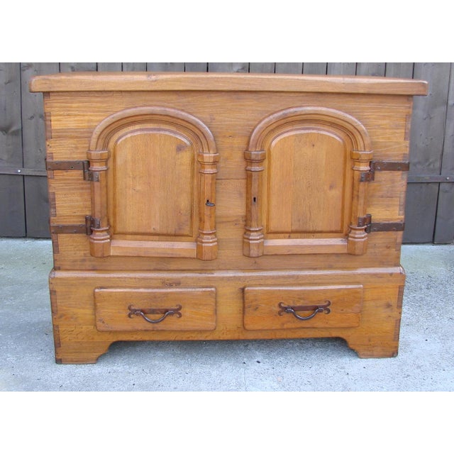 Black Rustic Oak Chest of Drawers, 1950s For Sale - Image 8 of 13