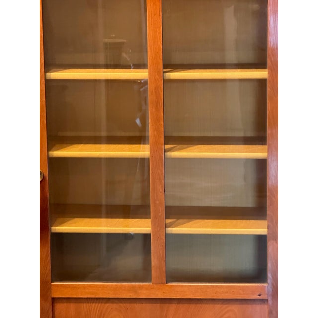 Traditional 19th Century French Empire Mahogany Bibliothèque With Marble Top For Sale - Image 3 of 12