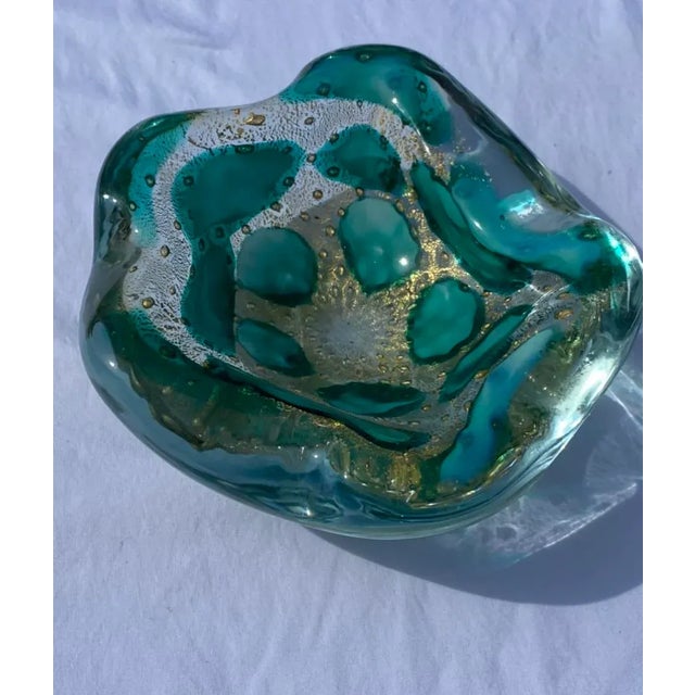 Vintage Murano Art Glass Bowl For Sale - Image 10 of 12