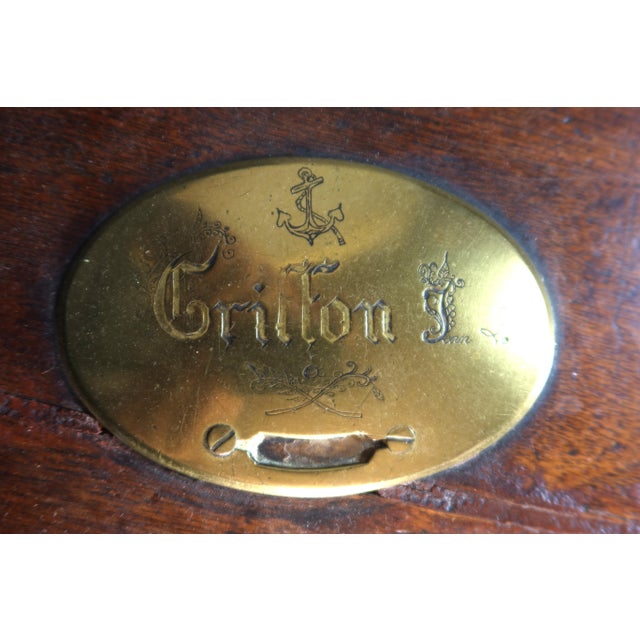 Wood Marine Chest, 19th Century For Sale - Image 7 of 12