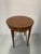 Round Louis XVI style pedestal table in veneered wood Four tapered legs with bronze sabots Apron with one drawer and...
