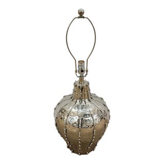 Arteriors Elise Lamp Beaded Polished Nickel For Sale