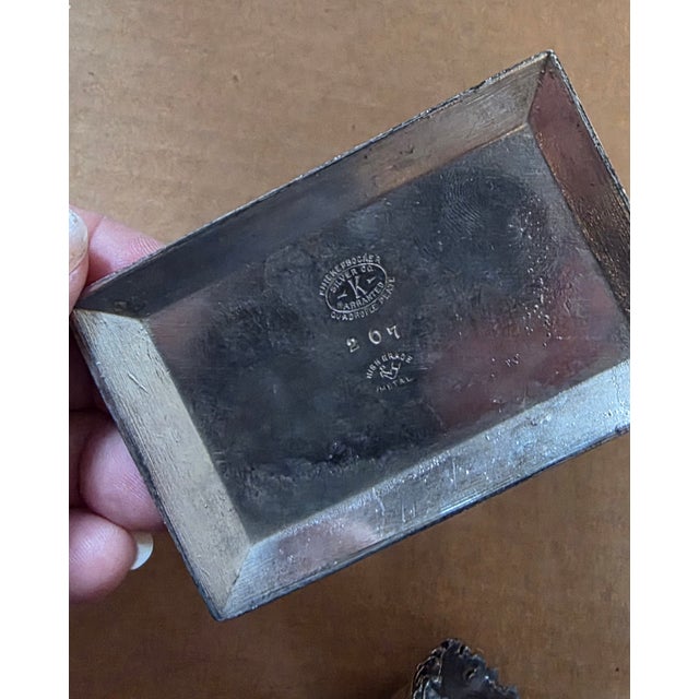 Traditional Pair of Antique Figural Napkin Rings With Dogs For Sale - Image 3 of 6