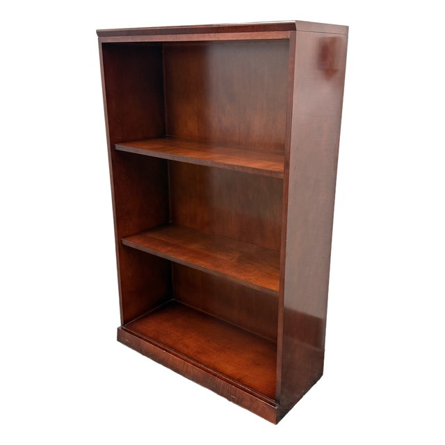 Transitional Cherry Stain Bookcase For Sale