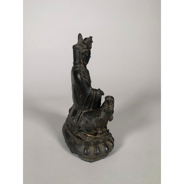 Metal Sculpture of a Guanyin Bodhisattva, Ming Dynasty (1368-1644), China, 15th-16th Century For Sale - Image 7 of 11