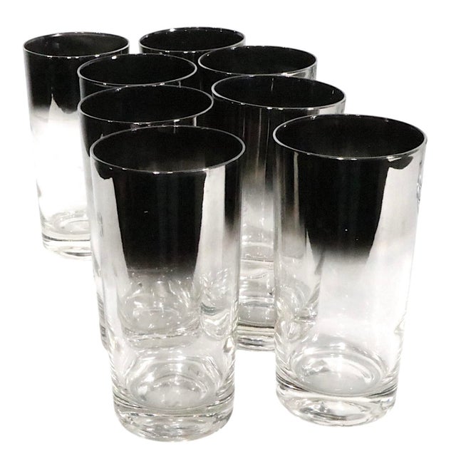 Mid 20th Century Mid Century Queens Lusterware Silver Fade Drink Caddy Set - Dorothy Thorpe Style For Sale - Image 9 of 13
