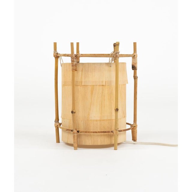 Mid-Century Modern Bamboo and Rattan Table Lamps, 1970s, Set of 2 For Sale - Image 12 of 17