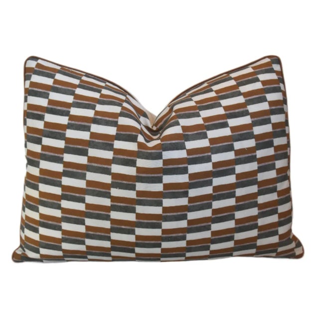 Gray Designer Zak & Fox Modern Feather/Down Pillow For Sale - Image 8 of 8