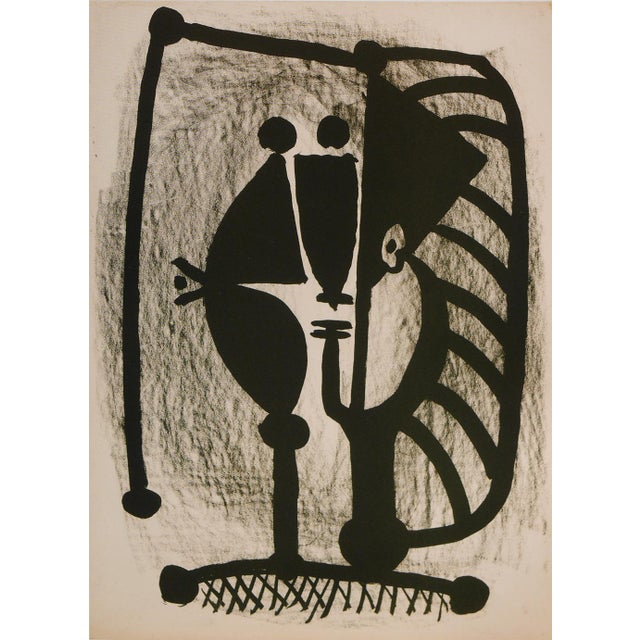 Pablo Picasso Set of 3 - Contemporary Picasso Stylized Female Heads - Black and White Gallery Wall of Photographs Installation, Framed For Sale - Image 4 of 5