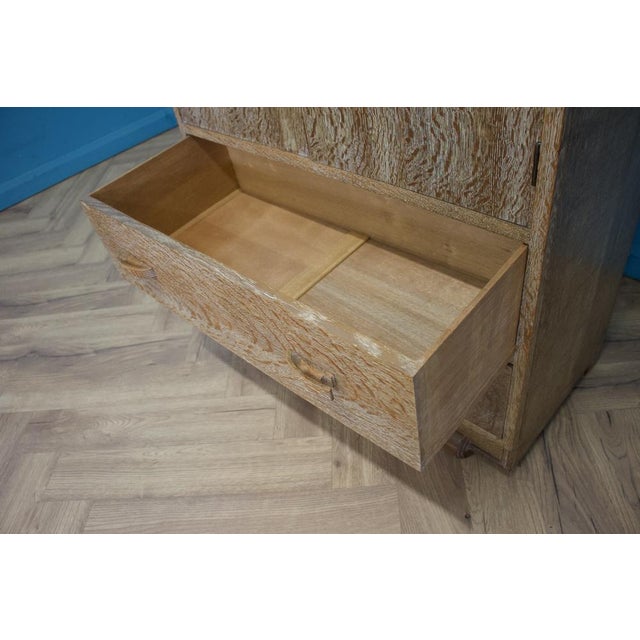 Wood Art Deco British Cabinet in Oak, 1930s For Sale - Image 7 of 9