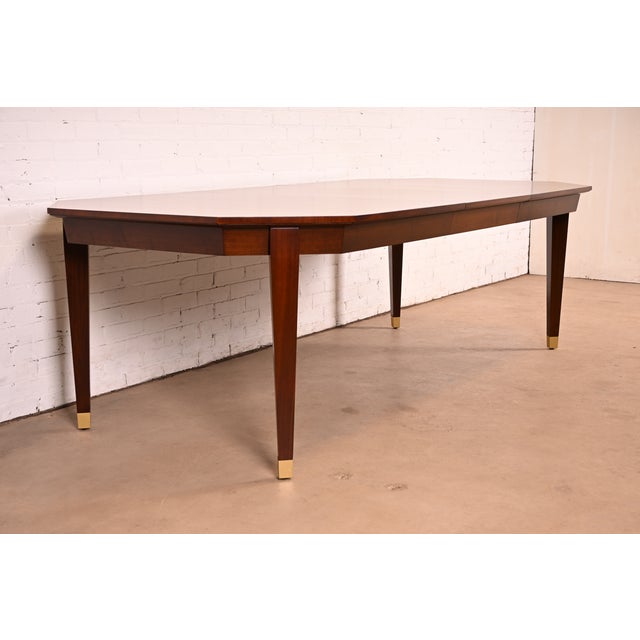 Early 21st Century Henredon French Regency Louis XVI Banded Walnut Extension Dining Table | Newly Refinished For Sale - Image 5 of 18