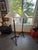 Vintage, Neoclassical Ebonized & Gilt Tripod Floor Lamps Pair For Sale - Image 9 of 12