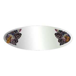 Art Deco Oval Mirror, 1920s For Sale