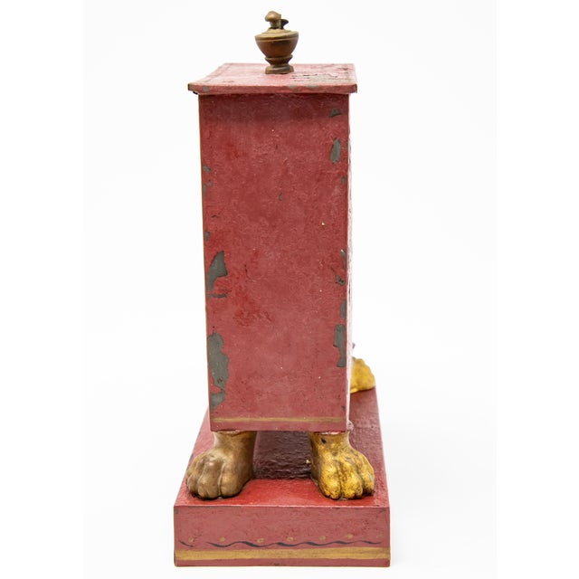 Red and Gold Pocket Watch Safe For Sale - Image 12 of 13