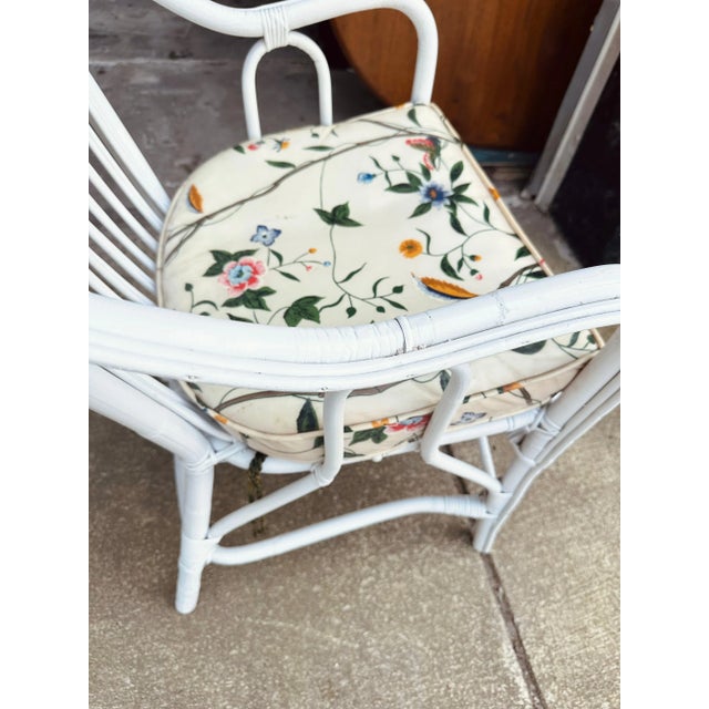 Italian Style Outdoor Rattan Patio Chairs - 8 Available For Sale - Image 12 of 12