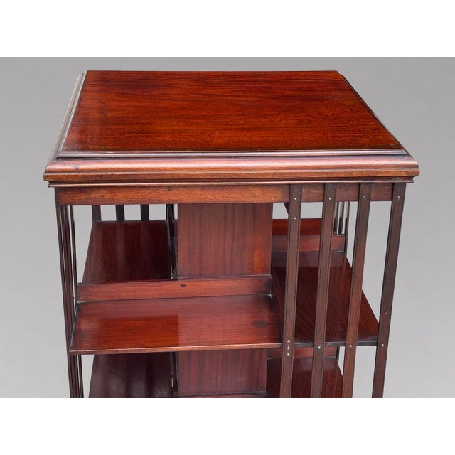 19th Century Victorian Mahogany Revolving Bookcase, 1880 For Sale - Image 3 of 10