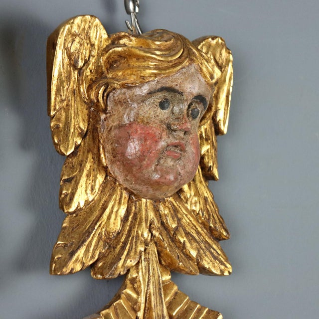 Carved and Gilded Wooden Pilasters, Set of 2 For Sale - Image 4 of 12