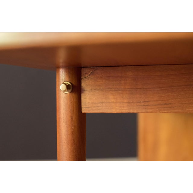 Danish Teak Arne Vodder Drop-Leaf Extendable Sliding Desk For Sale - Image 18 of 18