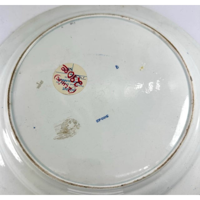 Interesting and uncommon Spode Group pattern charger, of the clobbered variety, circa 1815-1820. A nearly identical...
