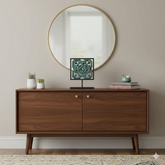 Chinese Ru-Yi Coin Dark Green Mix Glaze Wall Floor Clay Tile For Sale - Image 12 of 13